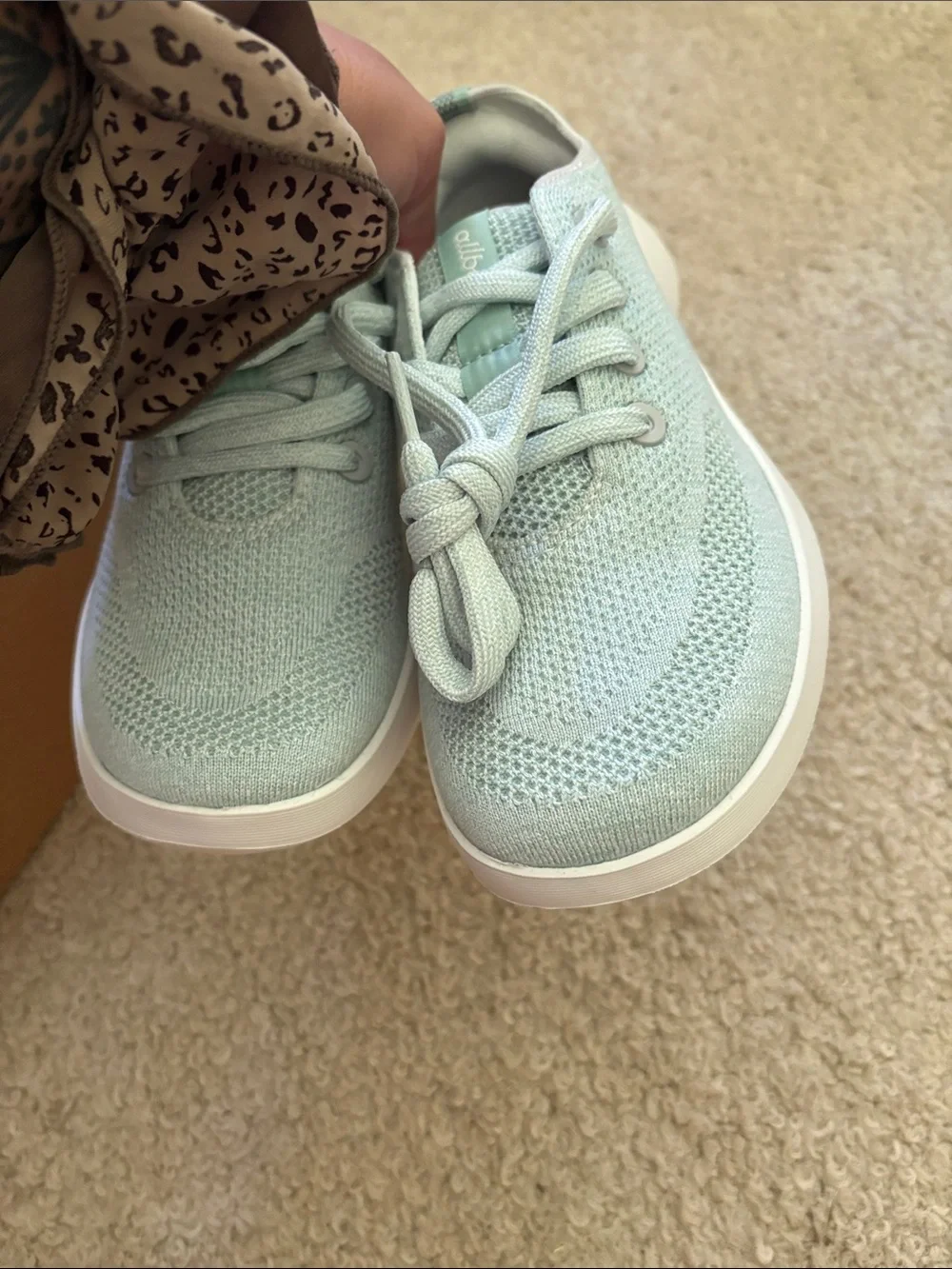allbirds womens Mint Green tree runner go Sneakers - Breathable Knit Trainers